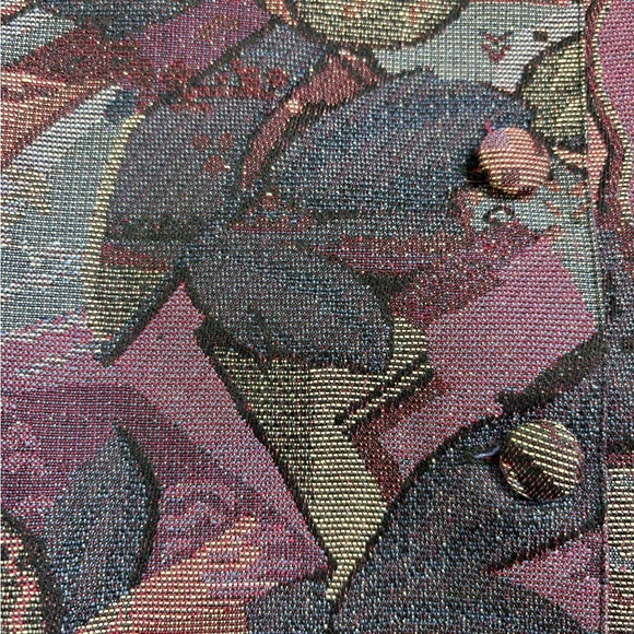 VINTAGE 90s Abstract Floral Creazioni Effeci Vest - Picture 4 of 4